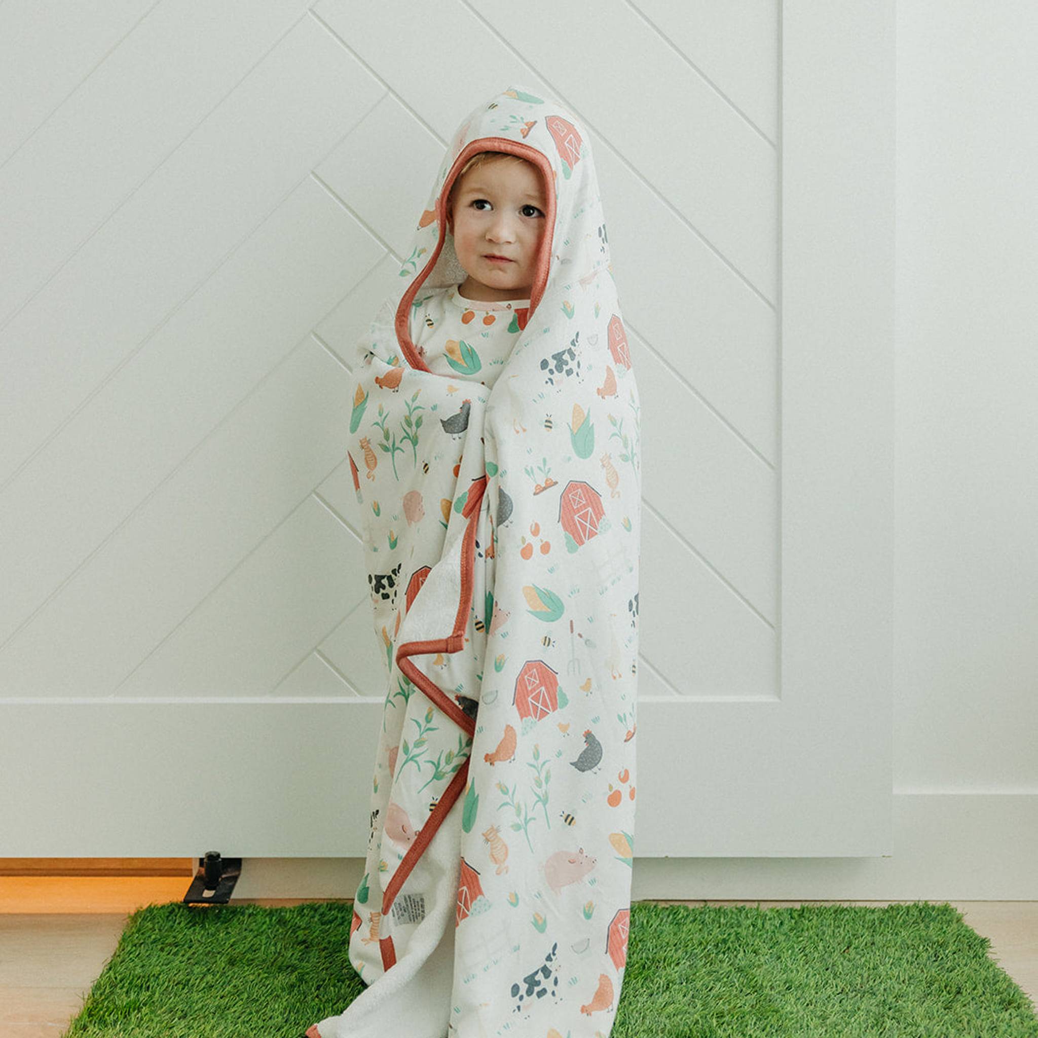 Premium Big Kid Hooded Towel - Farmstead