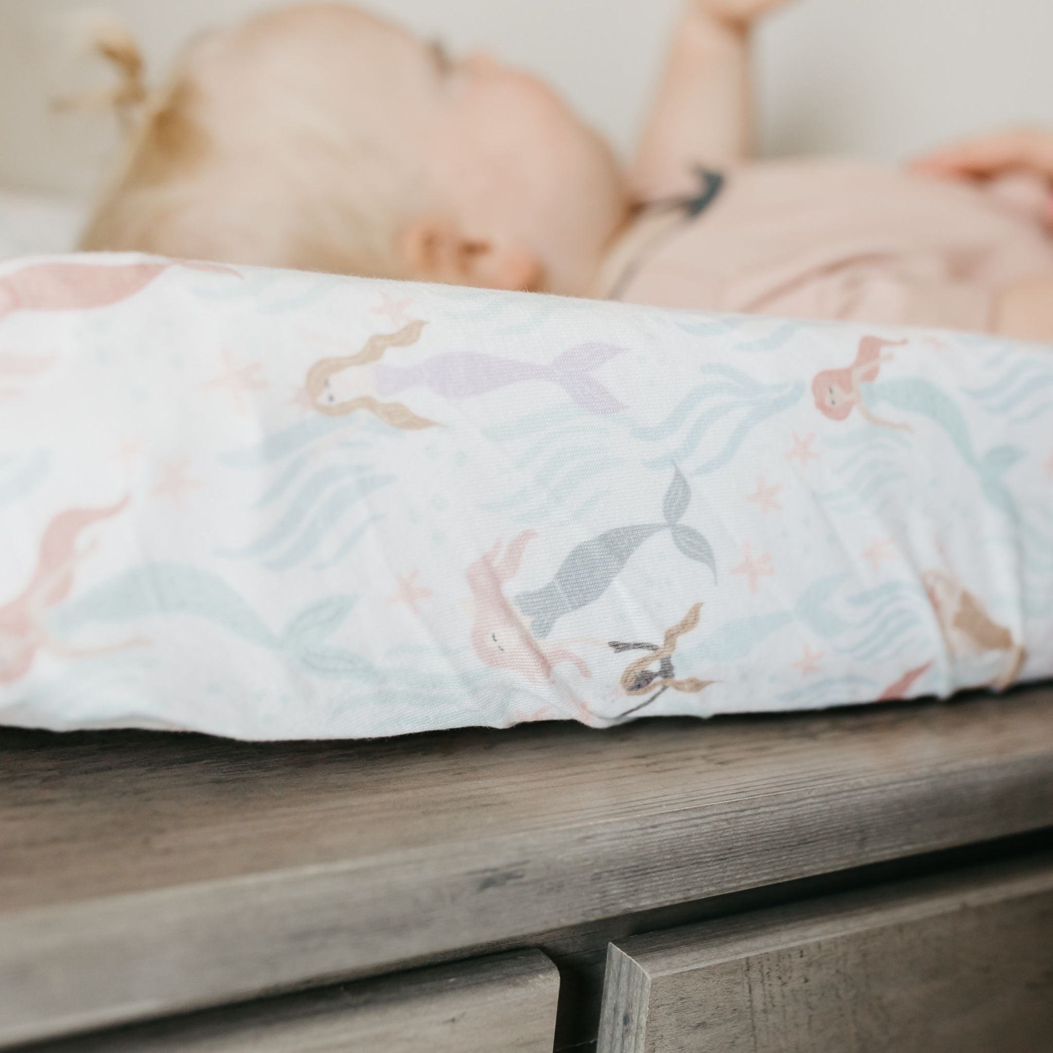 Premium Knit Diaper Changing Pad Cover - Coral
