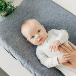 Premium Knit Diaper Changing Pad Cover - Denim
