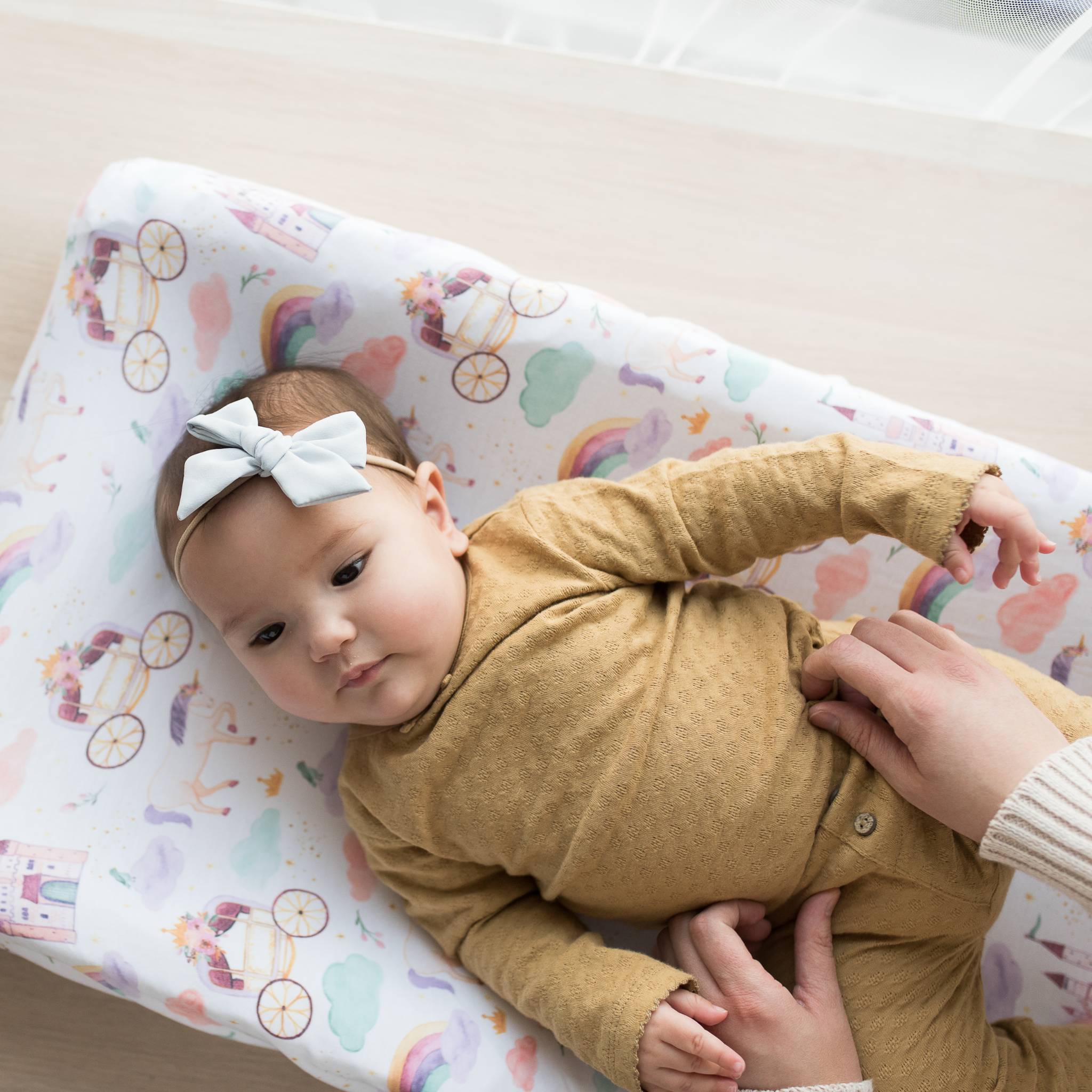 Premium Knit Diaper Changing Pad Cover - Enchanted
