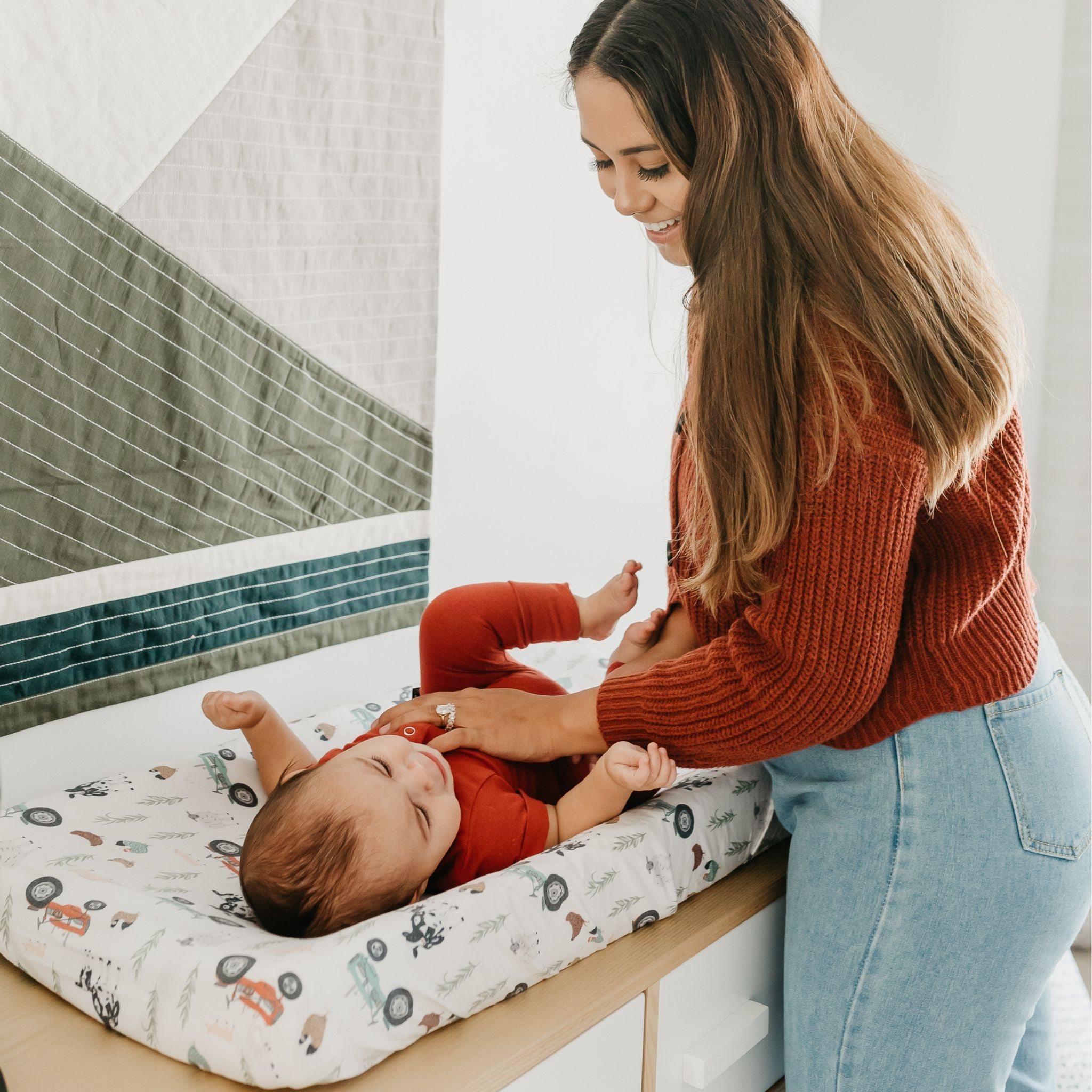Premium Knit Diaper Changing Pad Cover - Jo