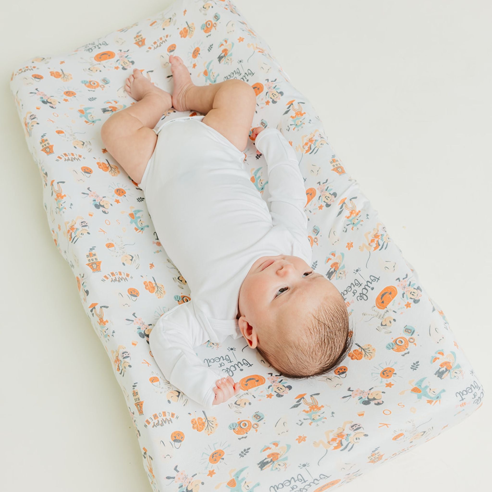 Premium Knit Diaper Changing Pad Cover - Mickey Mouse's Boo Bash