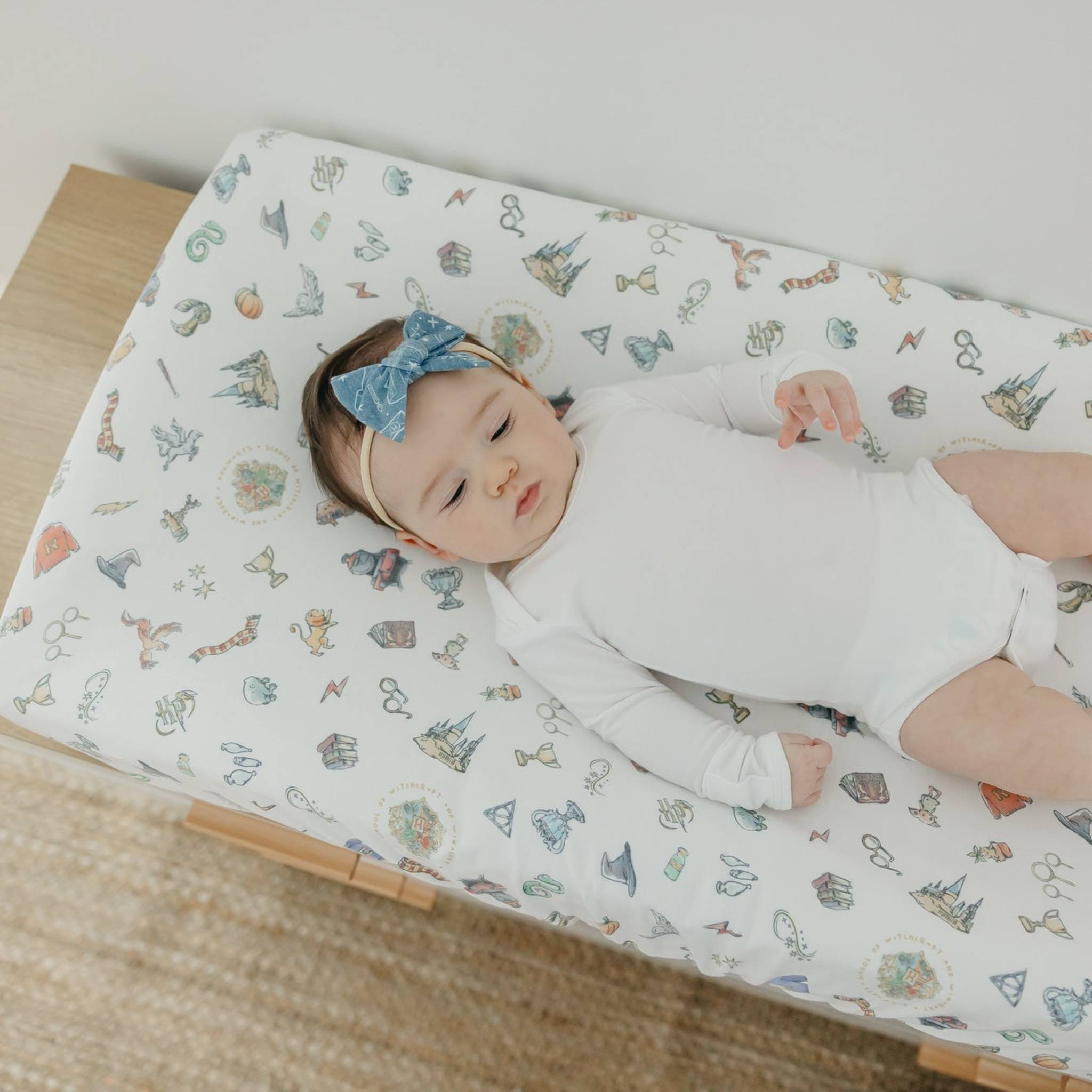Premium Knit Diaper Changing Pad Cover - Wizarding World