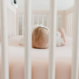 Premium Knit Fitted Crib Sheet - Blush