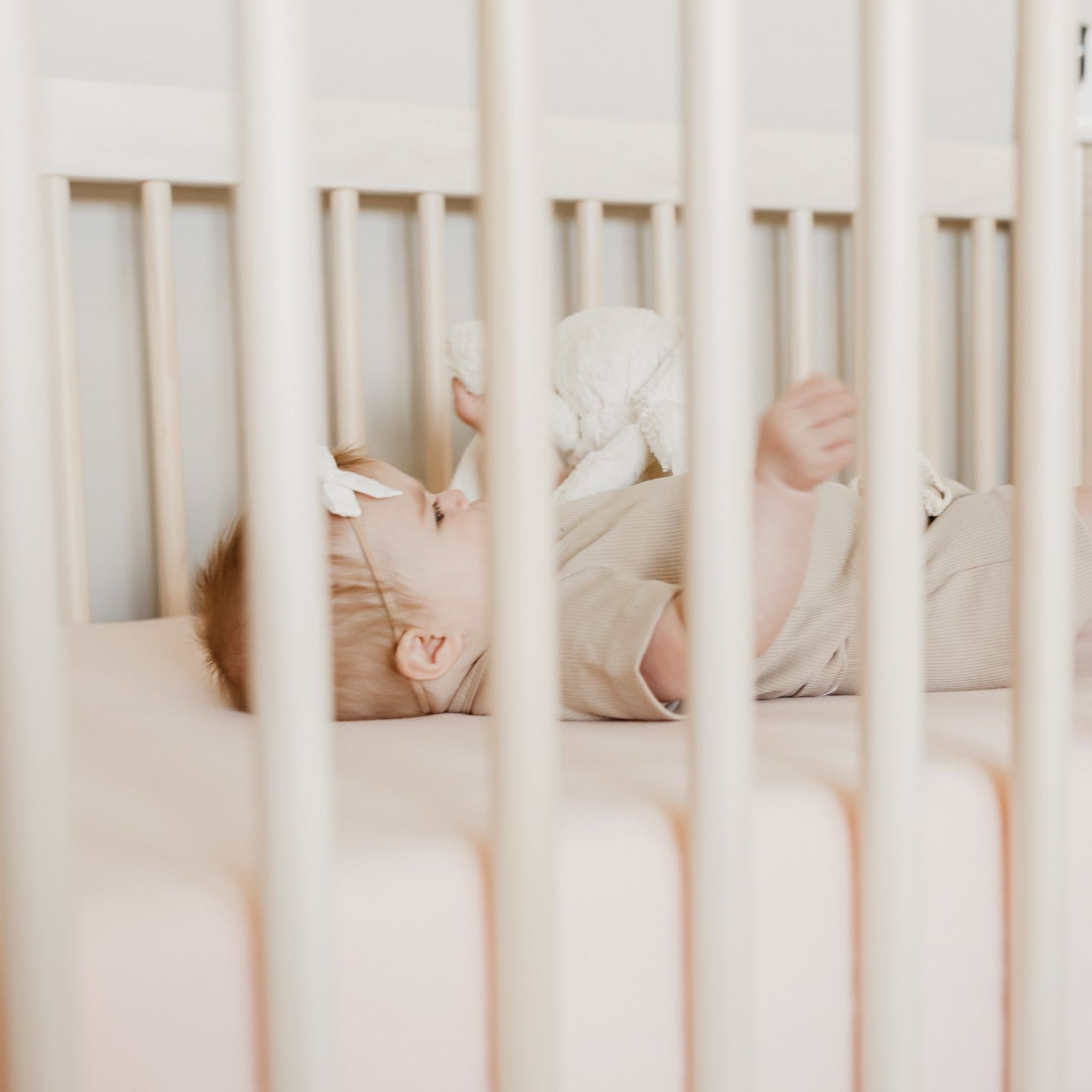 Premium Knit Fitted Crib Sheet - Blush