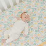 Premium Knit Fitted Crib Sheet - Clara