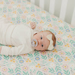 Premium Knit Fitted Crib Sheet - Clara