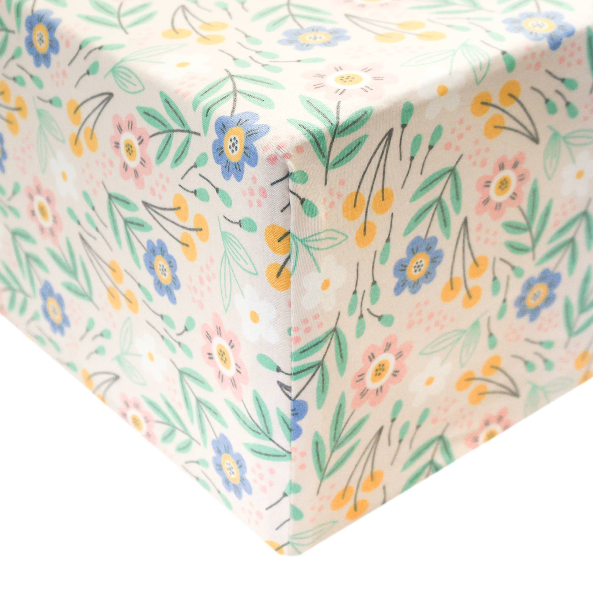 Premium Knit Fitted Crib Sheet - Clara