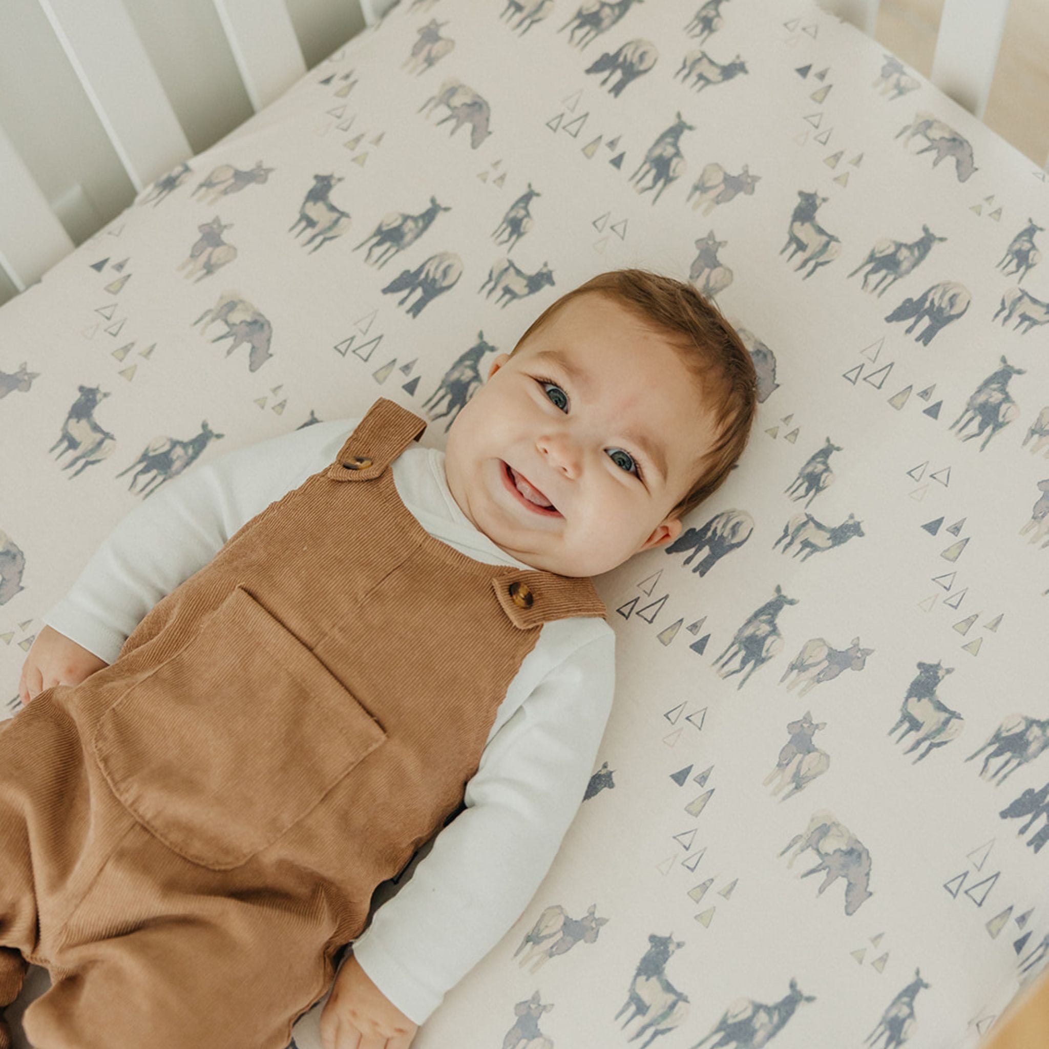 Premium Knit Fitted Crib Sheet - Cody