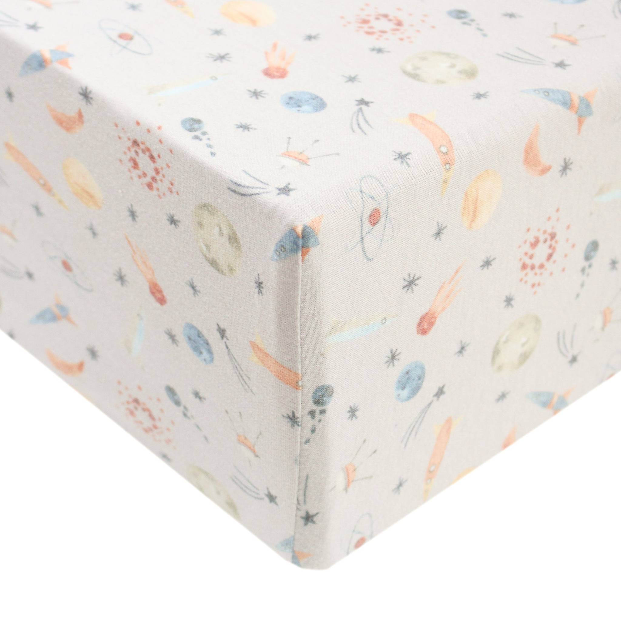 Premium Knit Fitted Crib Sheet - Cosmos