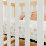 Premium Knit Fitted Crib Sheet - Daisy