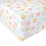 Premium Knit Fitted Crib Sheet - Daisy