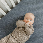 Premium Knit Fitted Crib Sheet - Denim