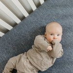 Premium Knit Fitted Crib Sheet - Denim
