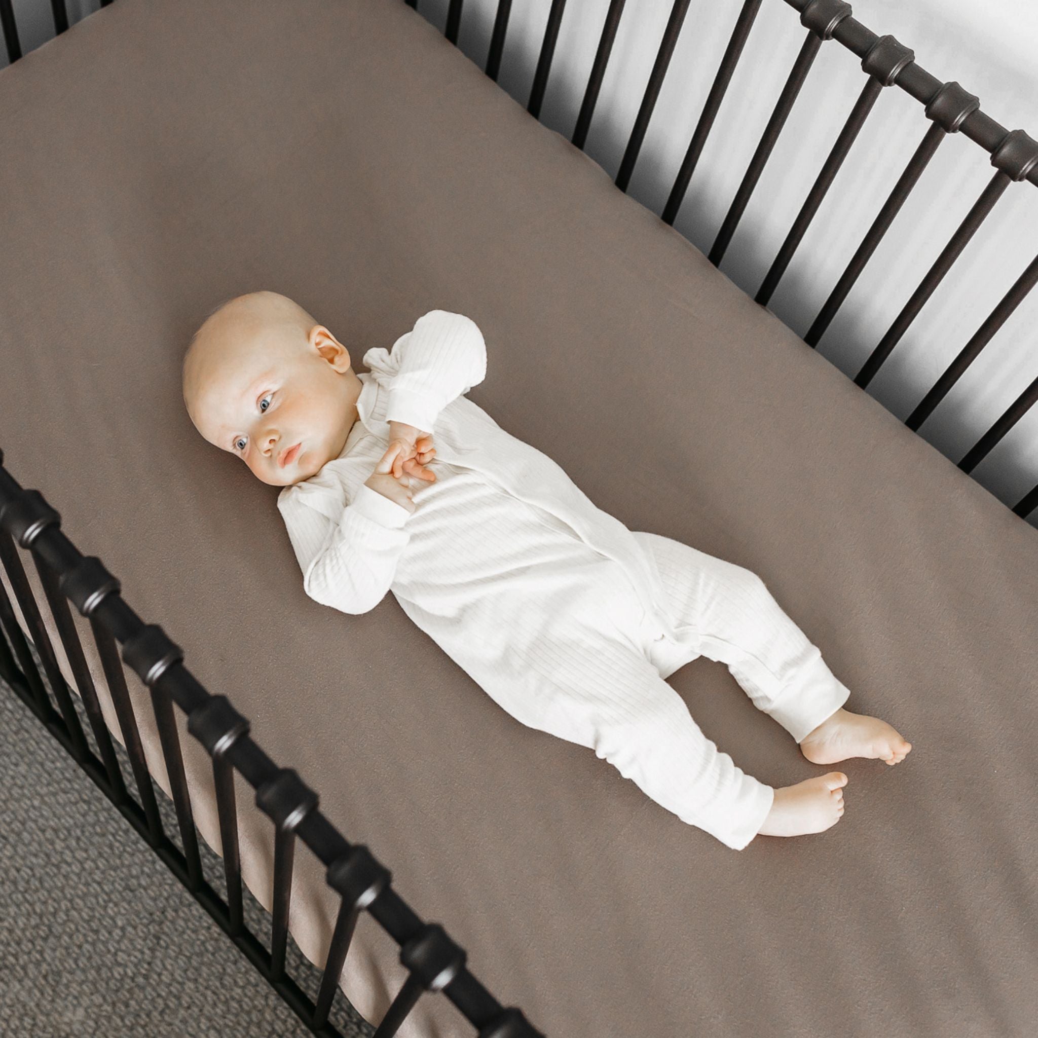 Premium Knit Fitted Crib Sheet - Gobi