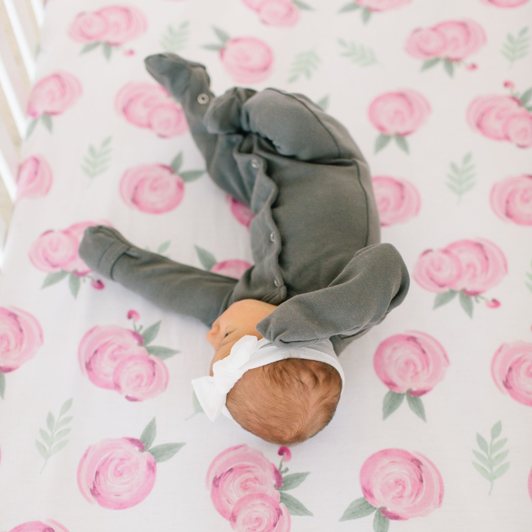 Premium Knit Fitted Crib Sheet - Grace