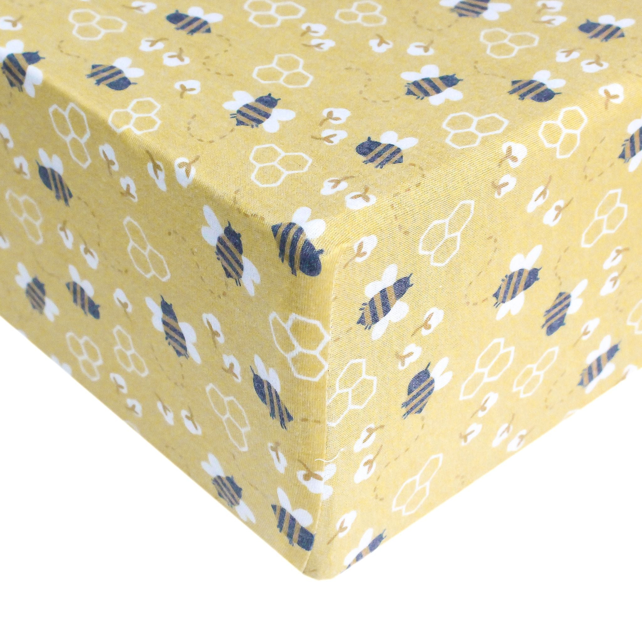 Premium Knit Fitted Crib Sheet - Honeycomb