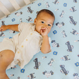 Premium Knit Fitted Crib Sheet - Leo
