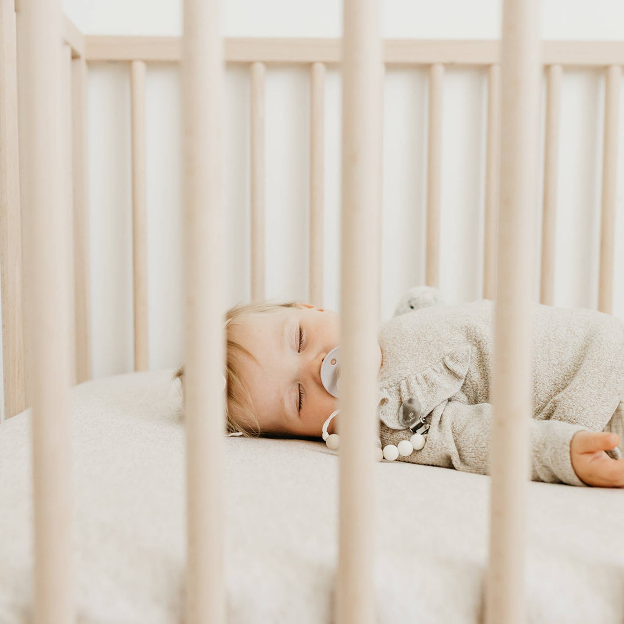 Premium Knit Fitted Crib Sheet - Oat