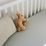 Premium Knit Fitted Crib Sheet - Stone