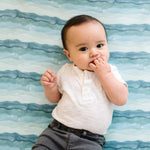 Premium Knit Fitted Crib Sheet - Waves