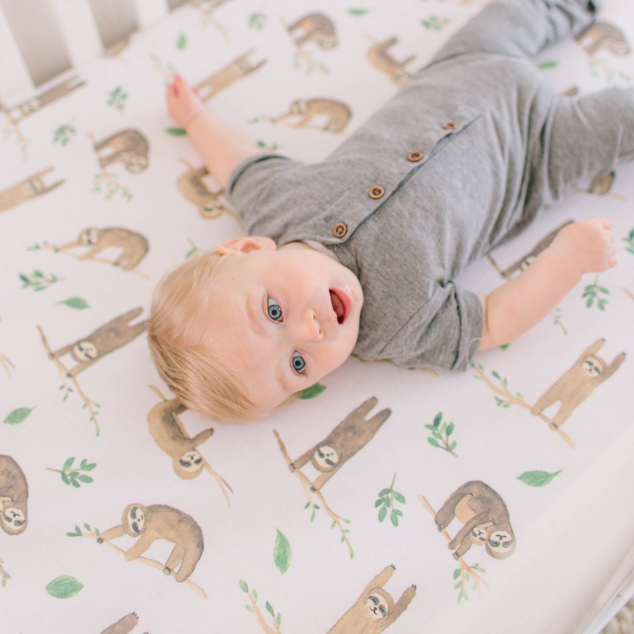 Premium Knit Fitted Crib Sheet - Noah
