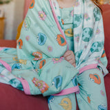 Three-Layer Quilt - Sesame Street Retro Floral