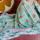 Three-Layer Quilt - Sesame Street Retro Floral