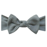 Rib Knit Headband Bow - Moss