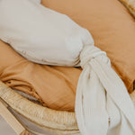 Rib Knit Newborn Knotted Gown - Moonstone