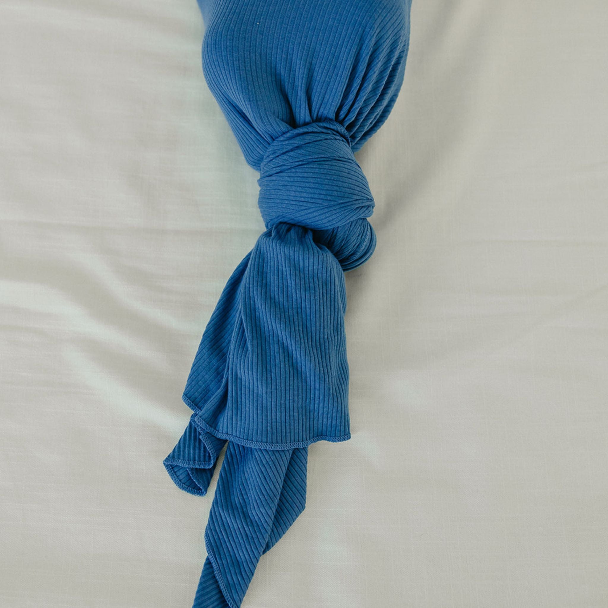 Rib Knit Swaddle Blanket - Indigo