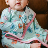 Three-Layer Security Blanket Set - Sesame Street Retro Floral