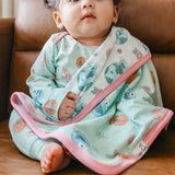 Three-Layer Security Blanket Set - Sesame Street Retro Floral