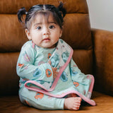 Three-Layer Security Blanket Set - Sesame Street Retro Floral