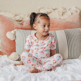 2 Piece Short Sleeve with Pants Pajama Set - Elmo Heart Candies