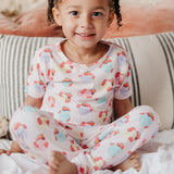 2 Piece Short Sleeve with Pants Pajama Set - Elmo Heart Candies