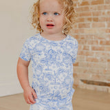 Bamboo 2pc Short Sleeve Pajamas with Pants - Vintage Carnival
