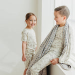 Three-Layer Jumbo Quilt - Jurassic Park Fossils