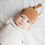 Top Knot Hat - Camel