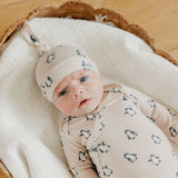 Top Knot Hat - Penguins