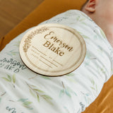 Personalized Wooden Announcement Sign - Olive Branch