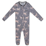 Zip-Up Footie Pajama - Timber