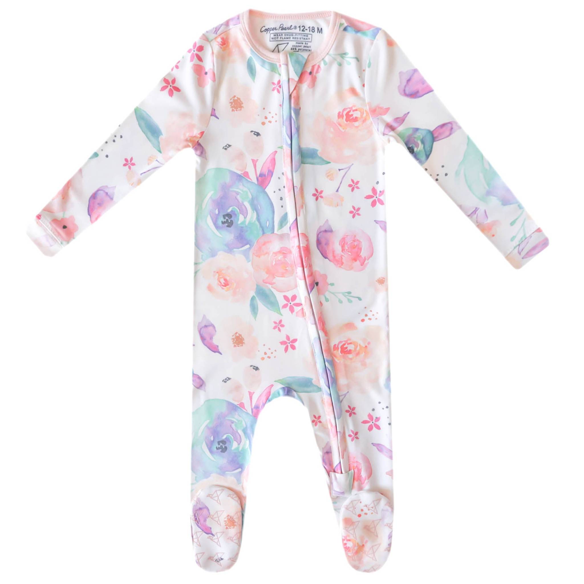Zip-Up Footie Pajama - Bloom