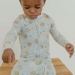 Zip-Up Footie Pajama - Chip
