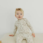 Zip-Up Footie Pajama - Jurassic Park Fossils