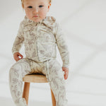 Zip-Up Footie Pajama - Jurassic Park Fossils