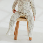 Zip-Up Footie Pajama - Jurassic Park Fossils