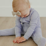 Rib Knit Zip-Up Footie Pajama - Periwinkle