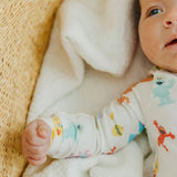 Zip-Up Footie Pajama - Sesame Friends