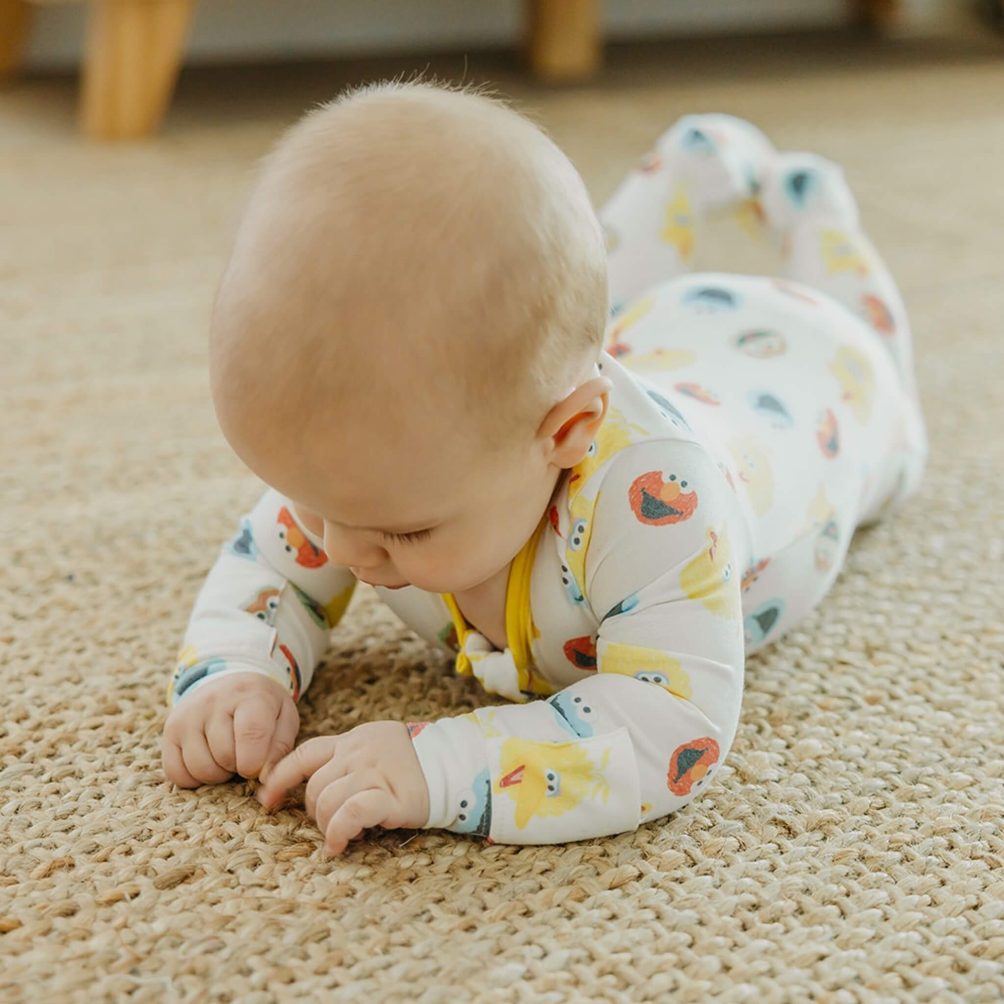 Zip-Up Footie Pajama - Sesame Scribbles